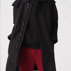 Men’s Detachable Hood Knee-Length Water-Resistant Parka